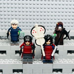 Naruto Uchiha Madara Yakushi Kabuto Hokage Custom Minifigure Lot of 4
